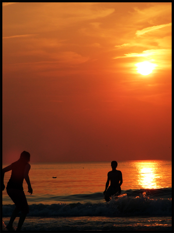 Sonnenuntergang in Scheveningen (Holland)