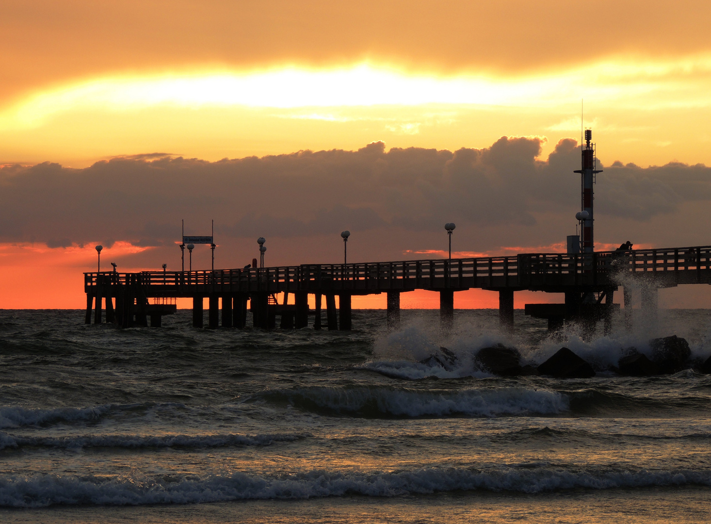 Sonnenuntergang in Schichten