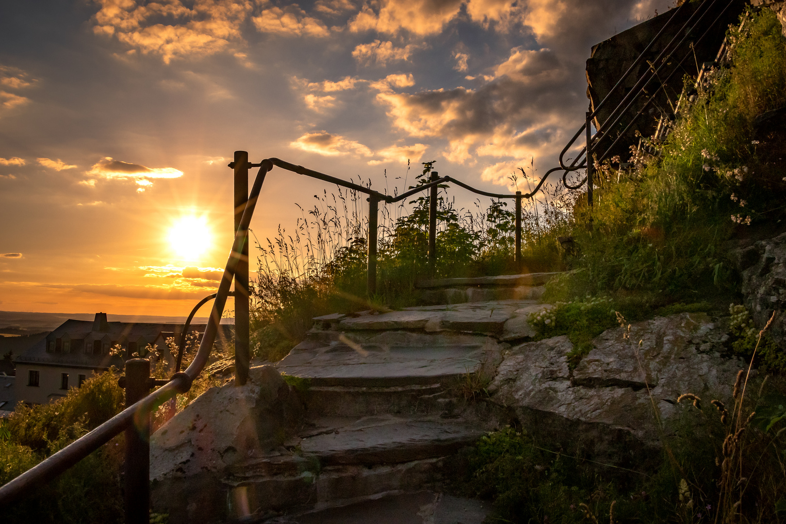 Sonnenuntergang in Schöneck