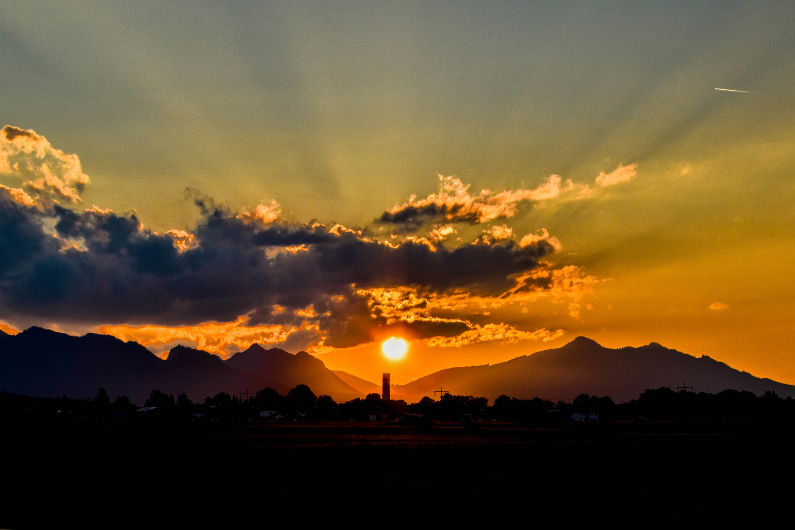 Sonnenuntergang in Schwangau