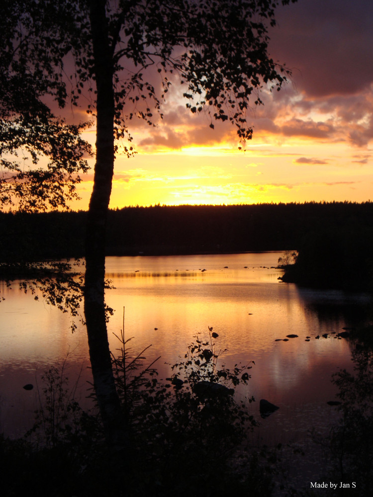 Sonnenuntergang in Schweden