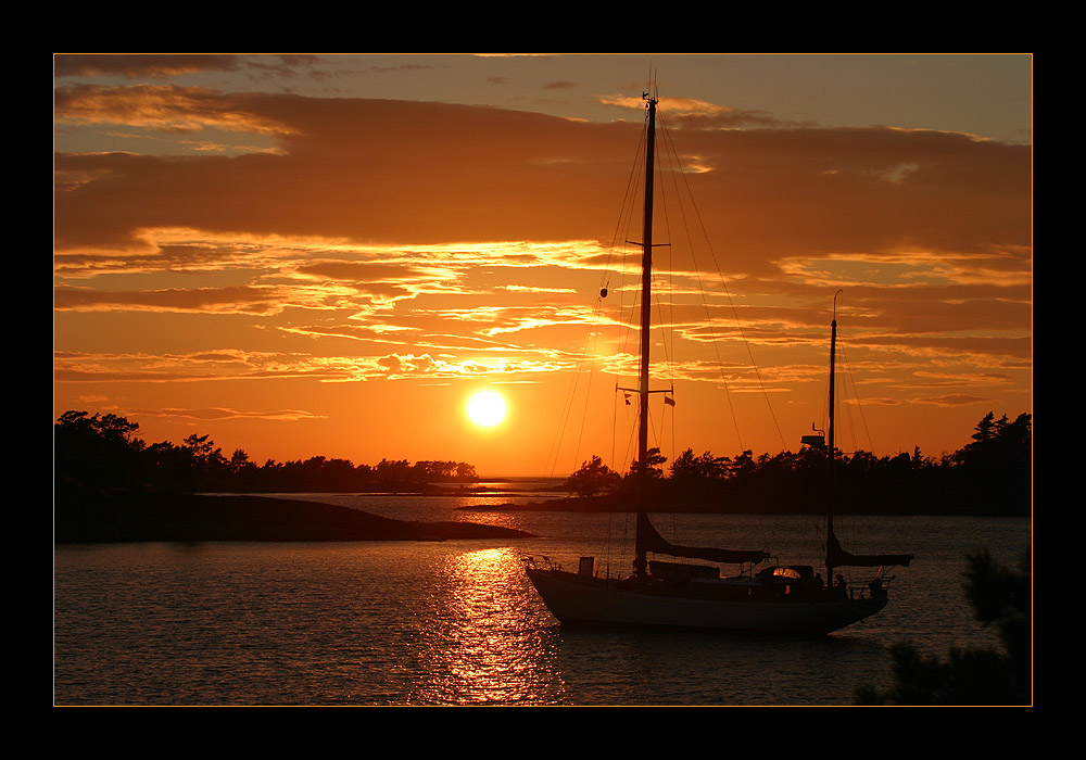 Sonnenuntergang in Schweden