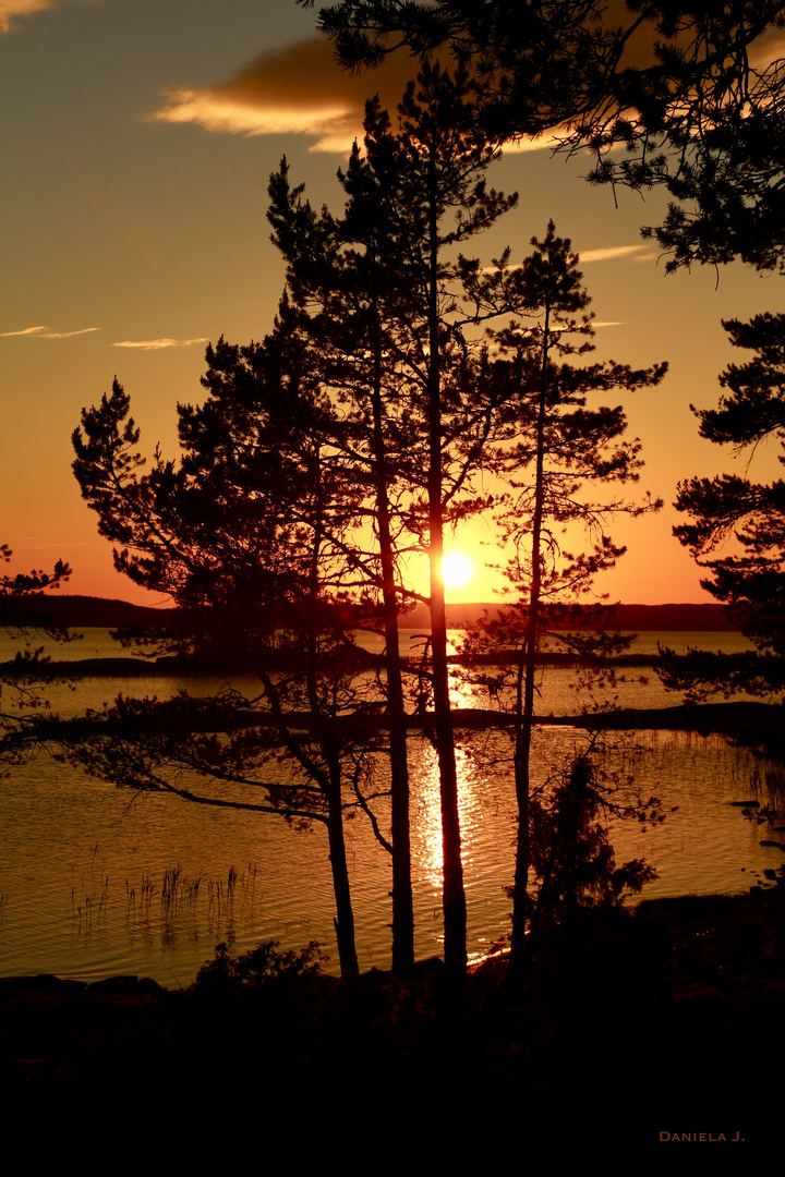 Sonnenuntergang in Schweden