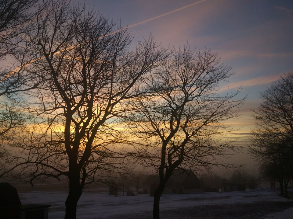 Sonnenuntergang in Seiffen