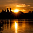 Sonnenuntergang in Seyer am Rhein