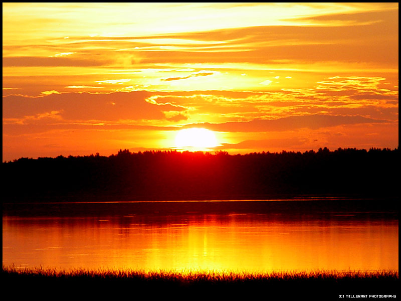 Sonnenuntergang in Sibirien.