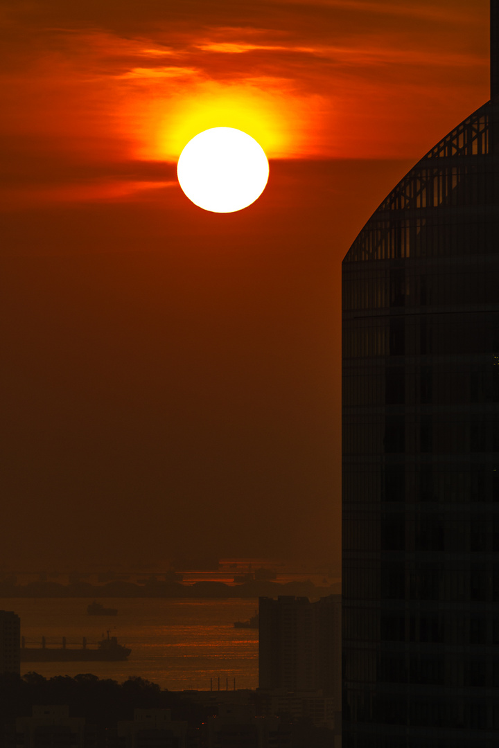 Sonnenuntergang in Singapur