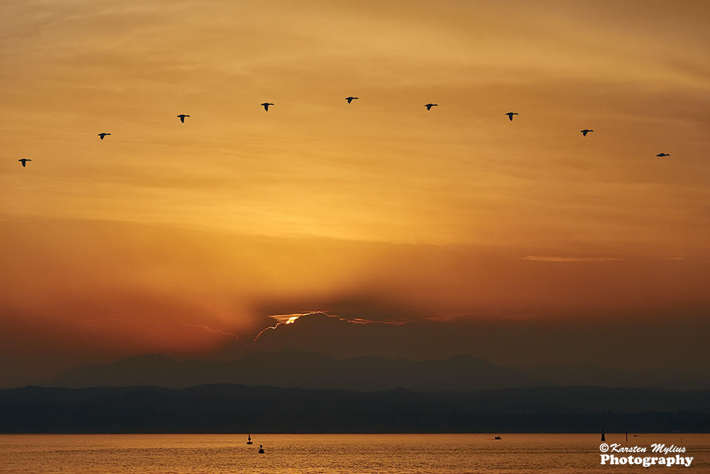 Sonnenuntergang in Sirmione am Gardasee