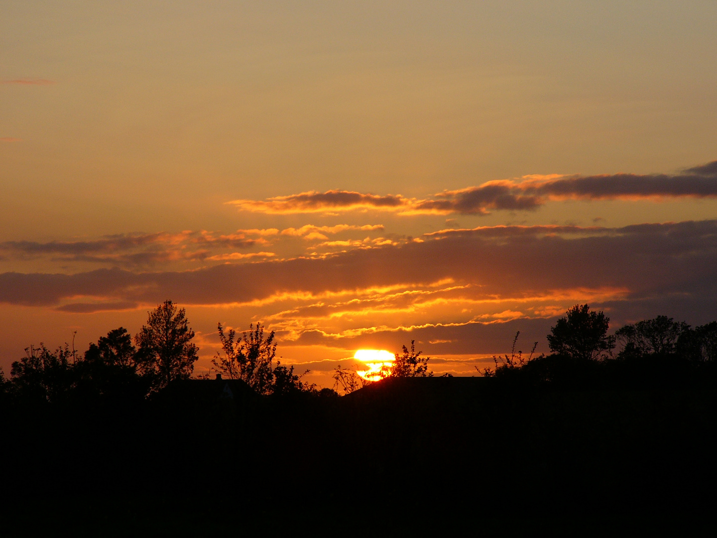 Sonnenuntergang in Skovmose -Insel Alsen - Dänemark