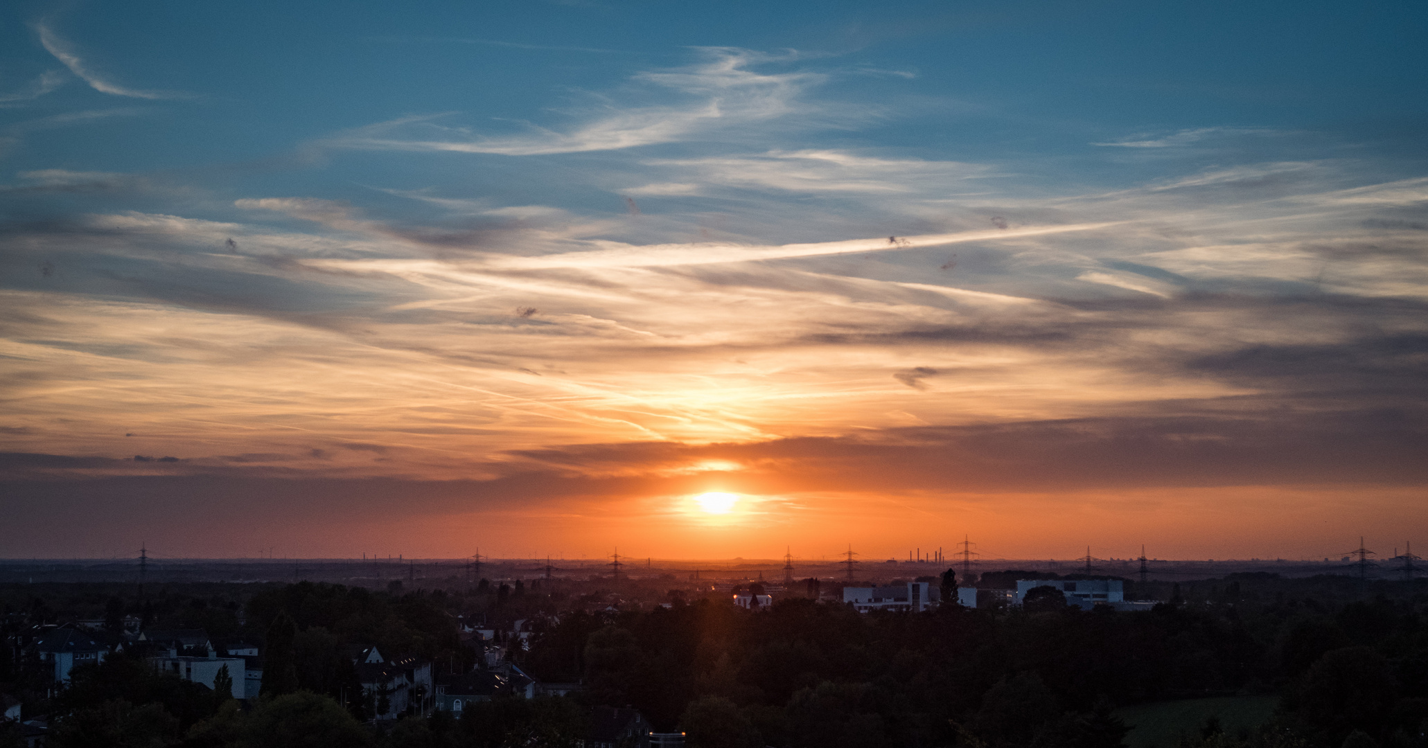 Sonnenuntergang in Solingen