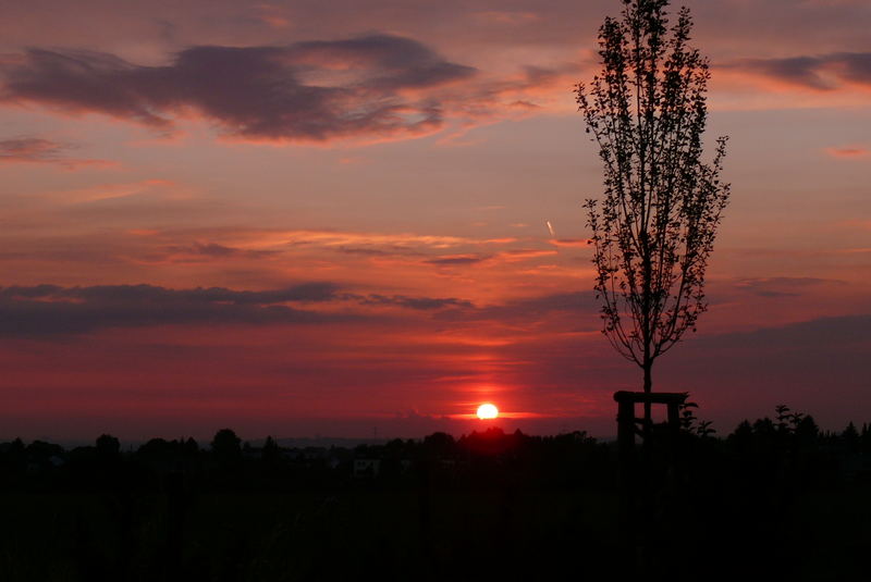 Sonnenuntergang in Solingen-Höhscheid am 9. Juli 2007 (2)