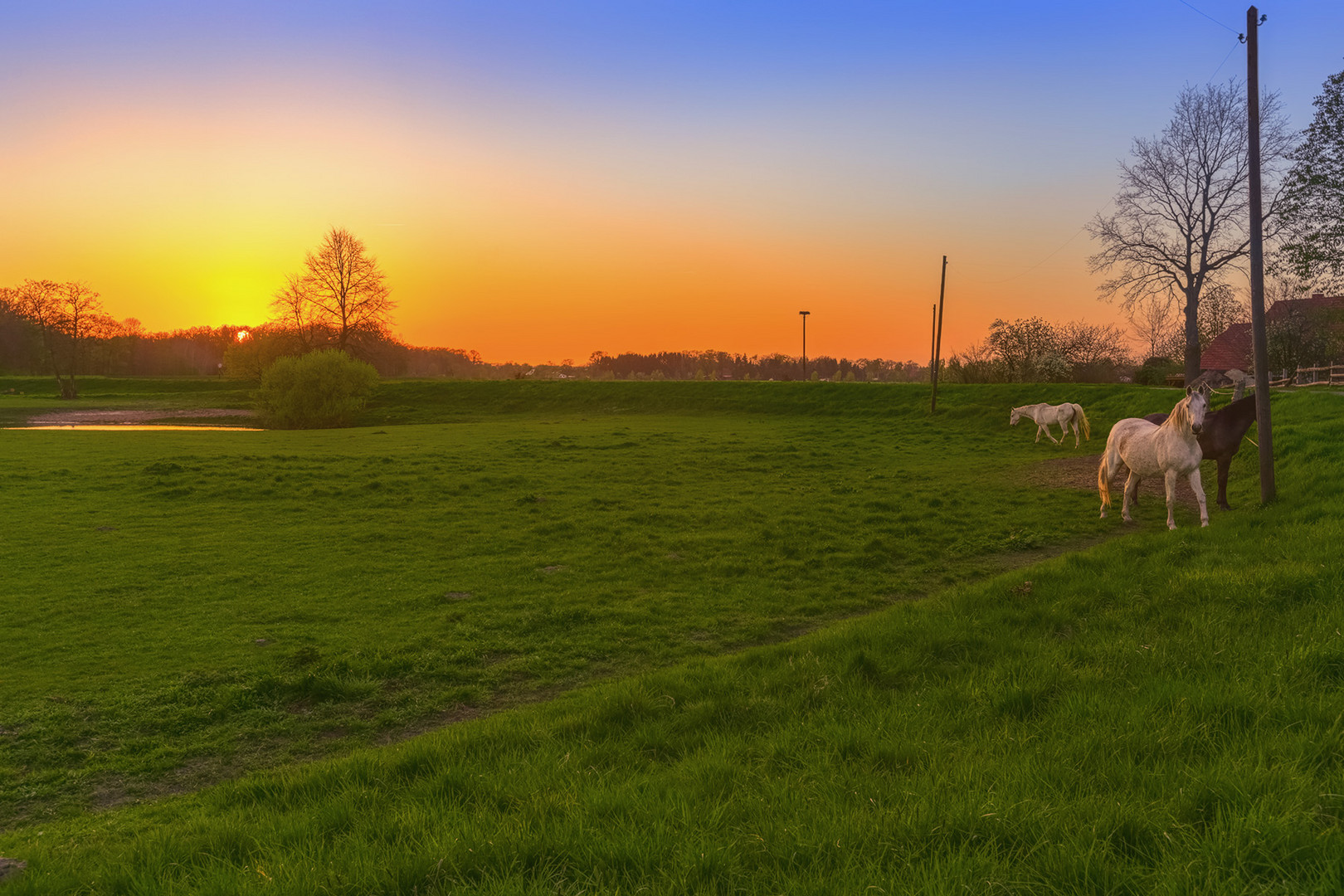 Sonnenuntergang in Splietau