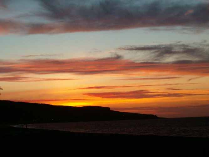 Sonnenuntergang in St. Paul auf "La Réunion"