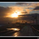 Sonnenuntergang in St. Peter Ording am Strand