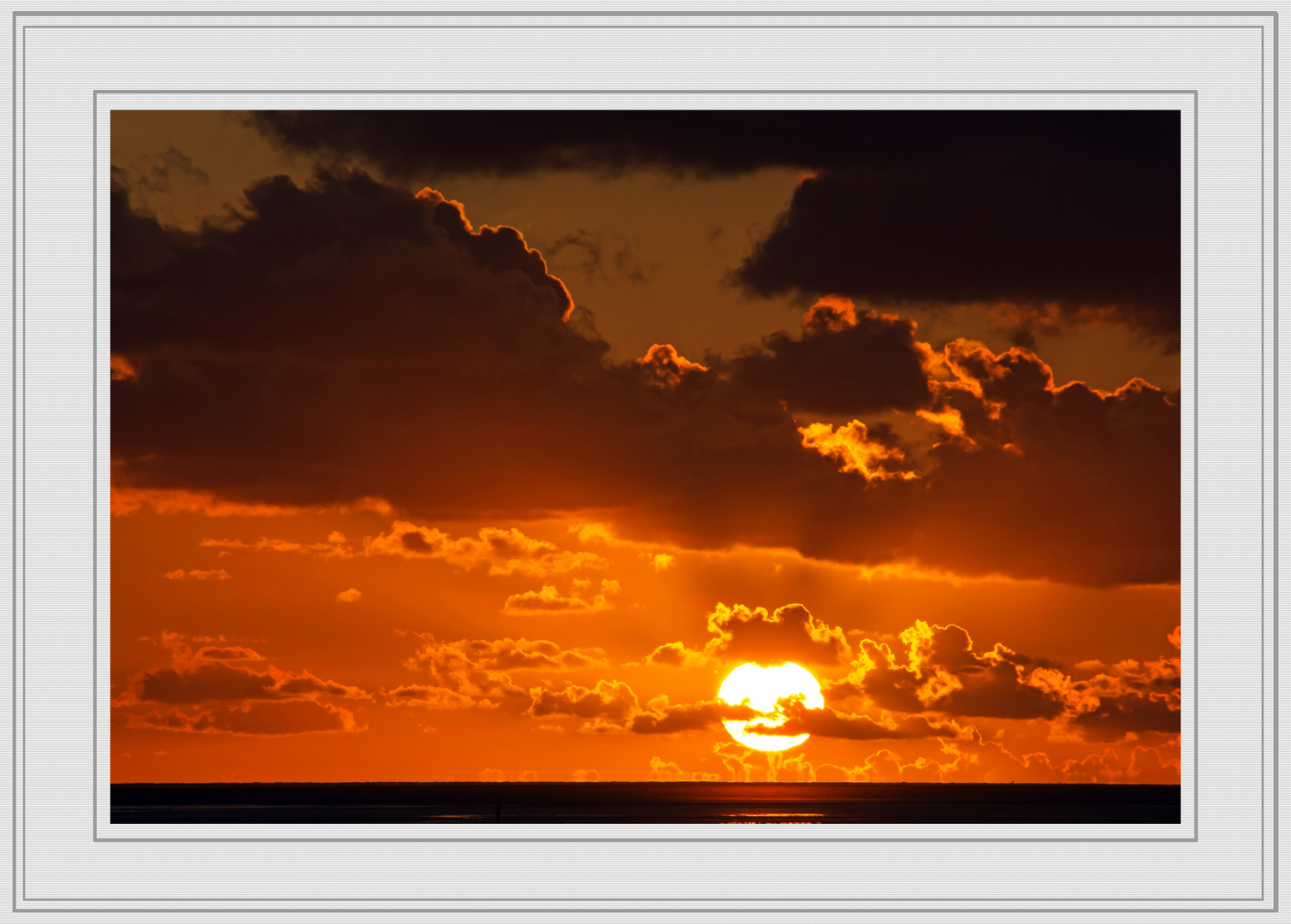 Sonnenuntergang in St. Peter-Ording (Böhler Strand)