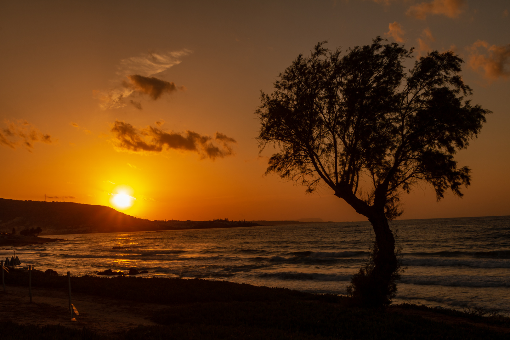 Sonnenuntergang in Stalis/Kreta