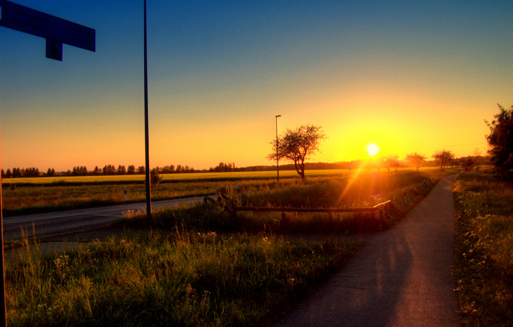 Sonnenuntergang in Steckelsdorf