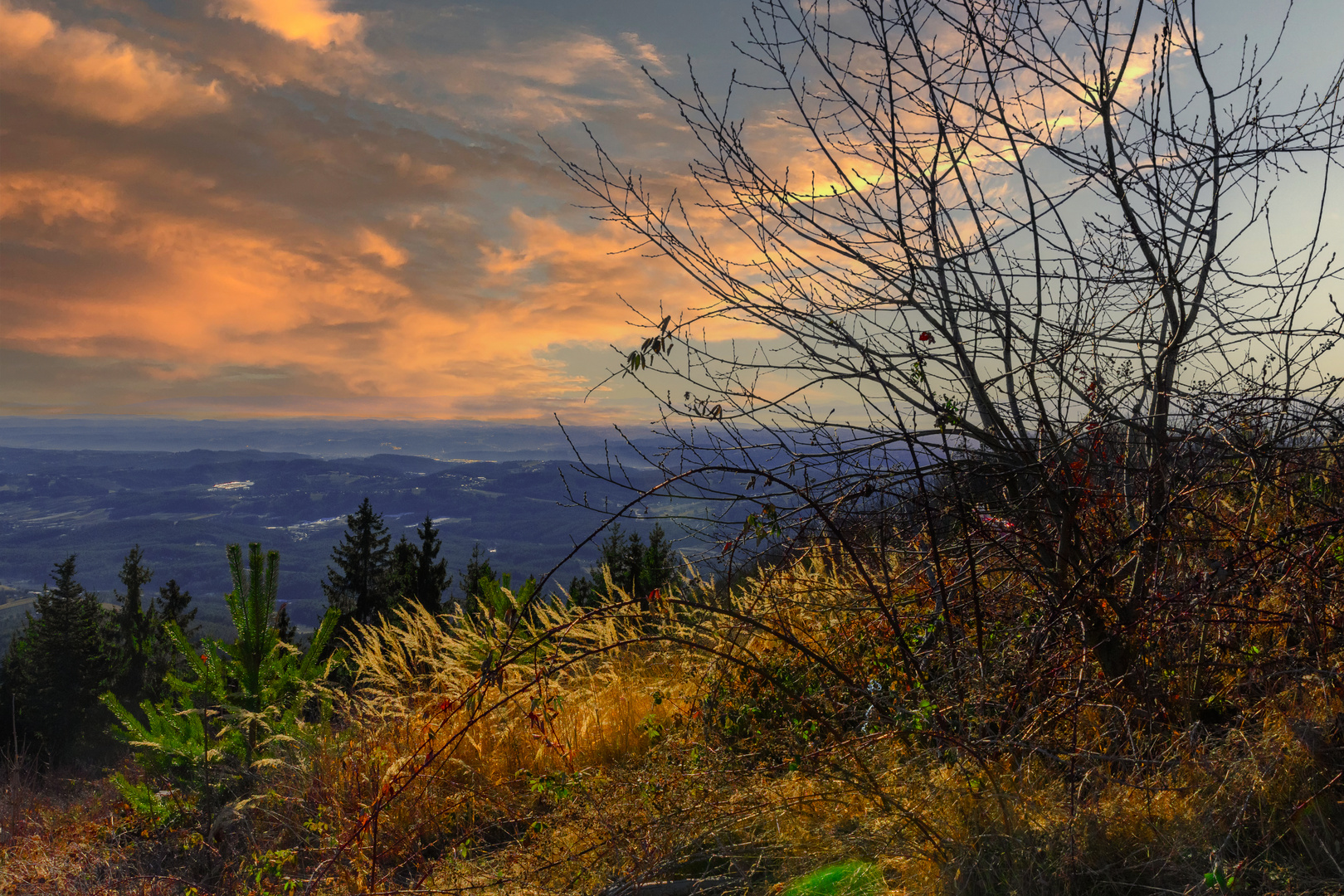 Sonnenuntergang in Steiermark, Kulm