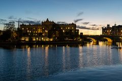 Sonnenuntergang in Stockholm