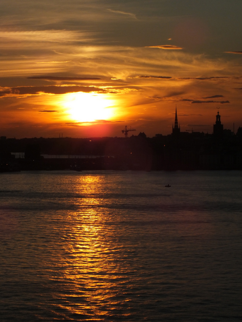 Sonnenuntergang in Stockholm