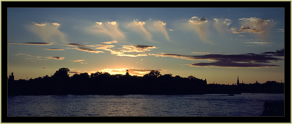 Sonnenuntergang in Stockholm