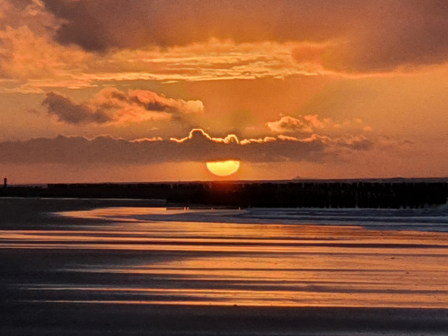 Sonnenuntergang in Strandweelde