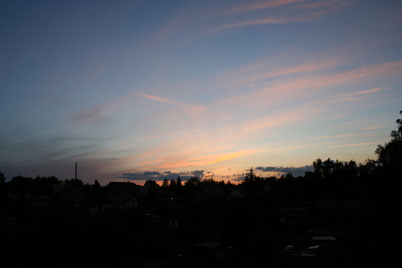 Sonnenuntergang in Streifen