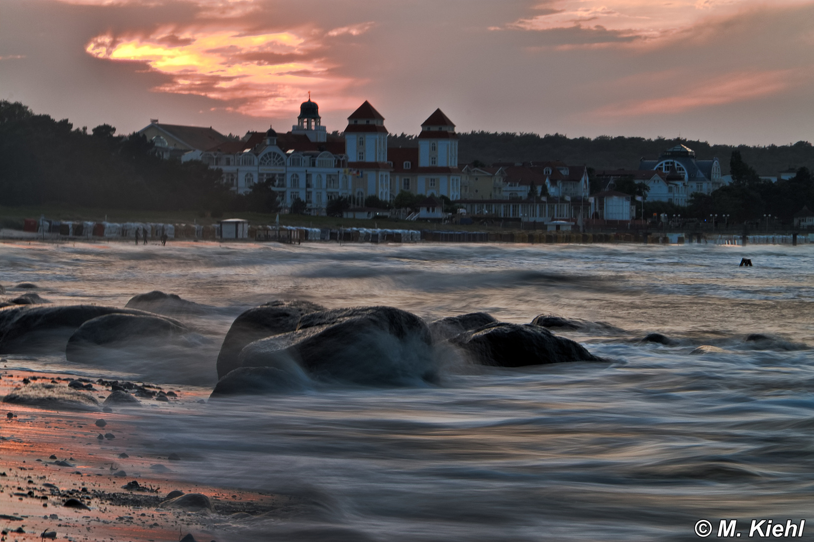 Sonnenuntergang in Stürmischen Binz