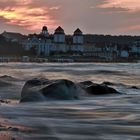 Sonnenuntergang in Stürmischen Binz