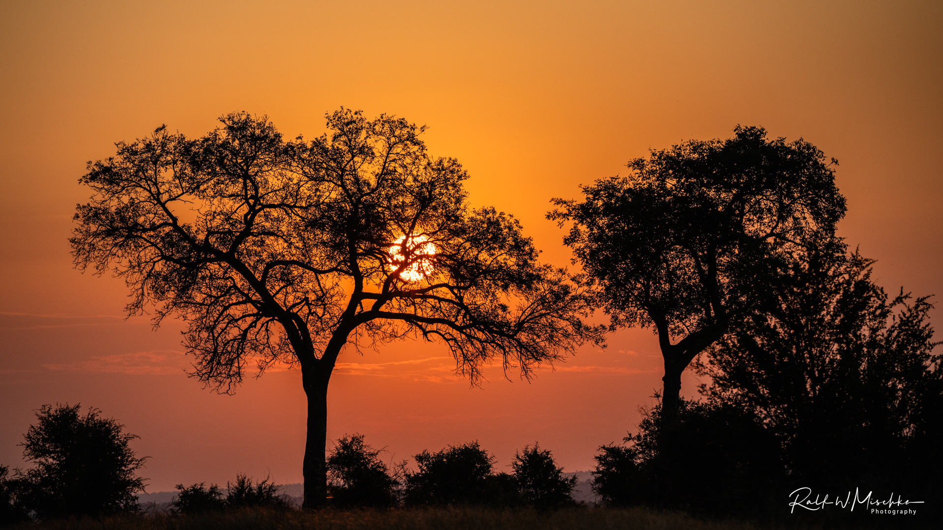 Sonnenuntergang in Südafrika