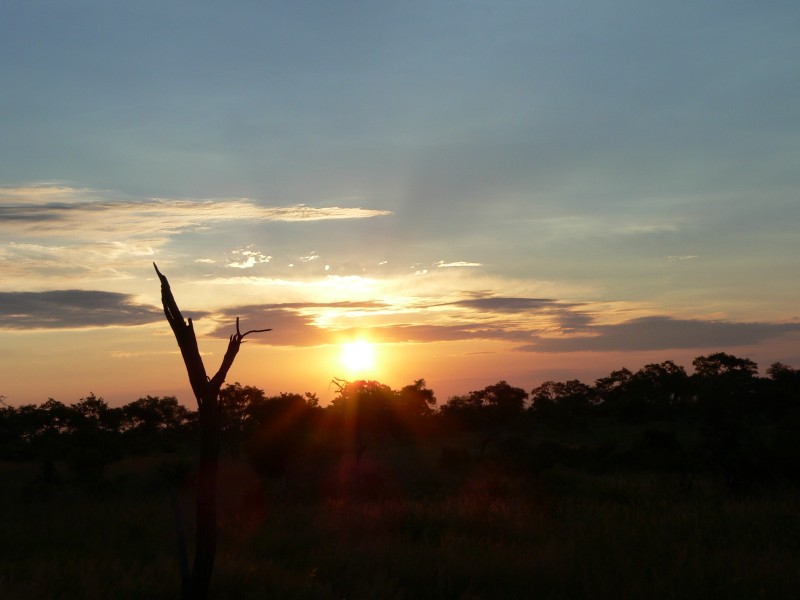 Sonnenuntergang in Südafrika