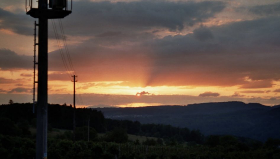 Sonnenuntergang in Südbaden