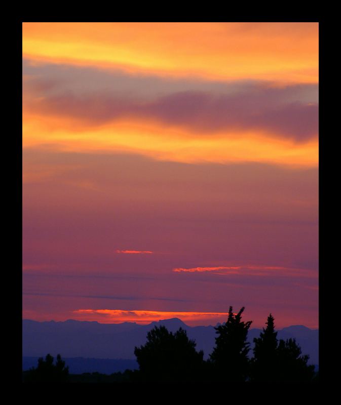 Sonnenuntergang in Südfrankreich