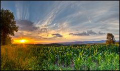 Sonnenuntergang in Südthüringen