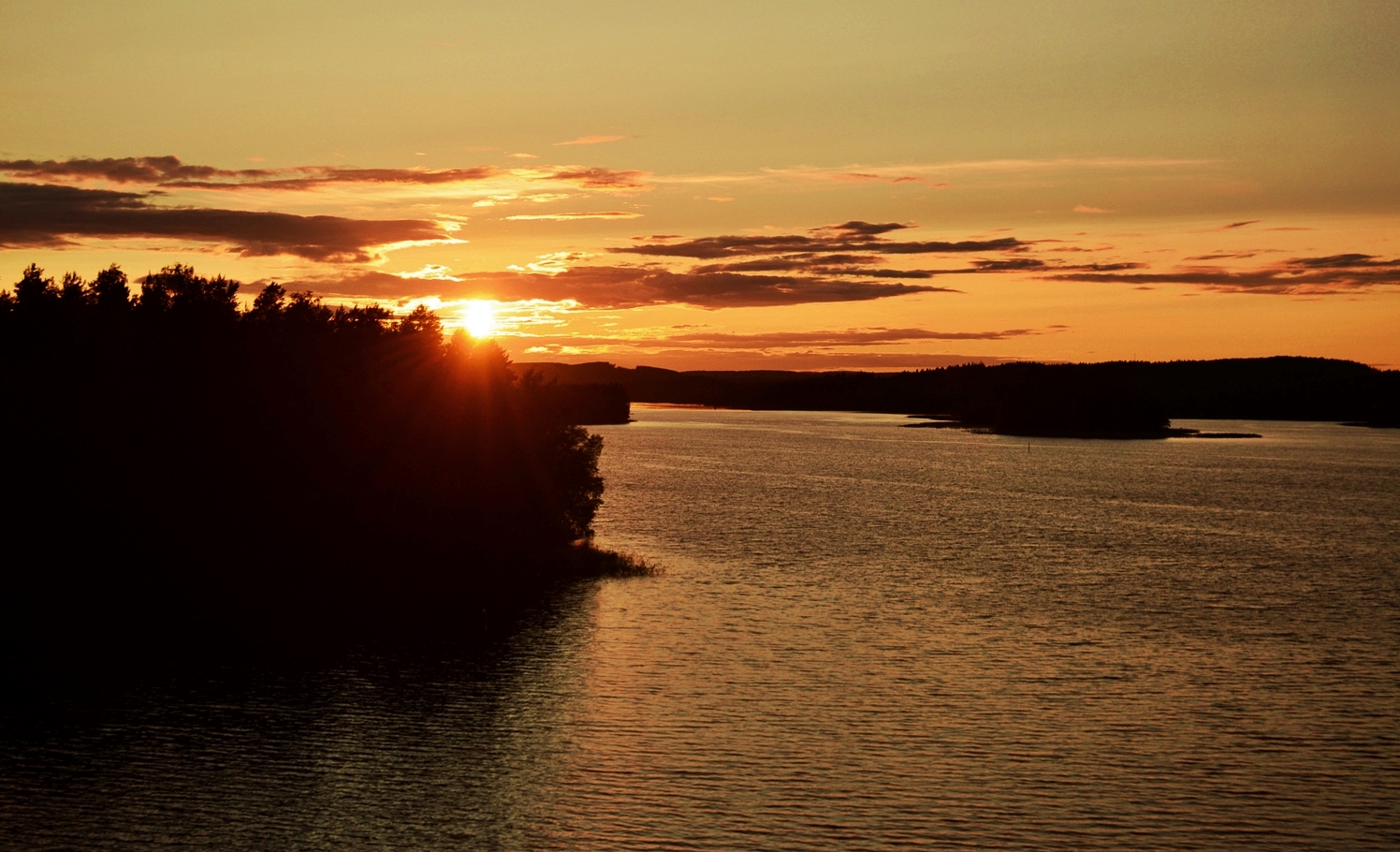 Sonnenuntergang in Suomi