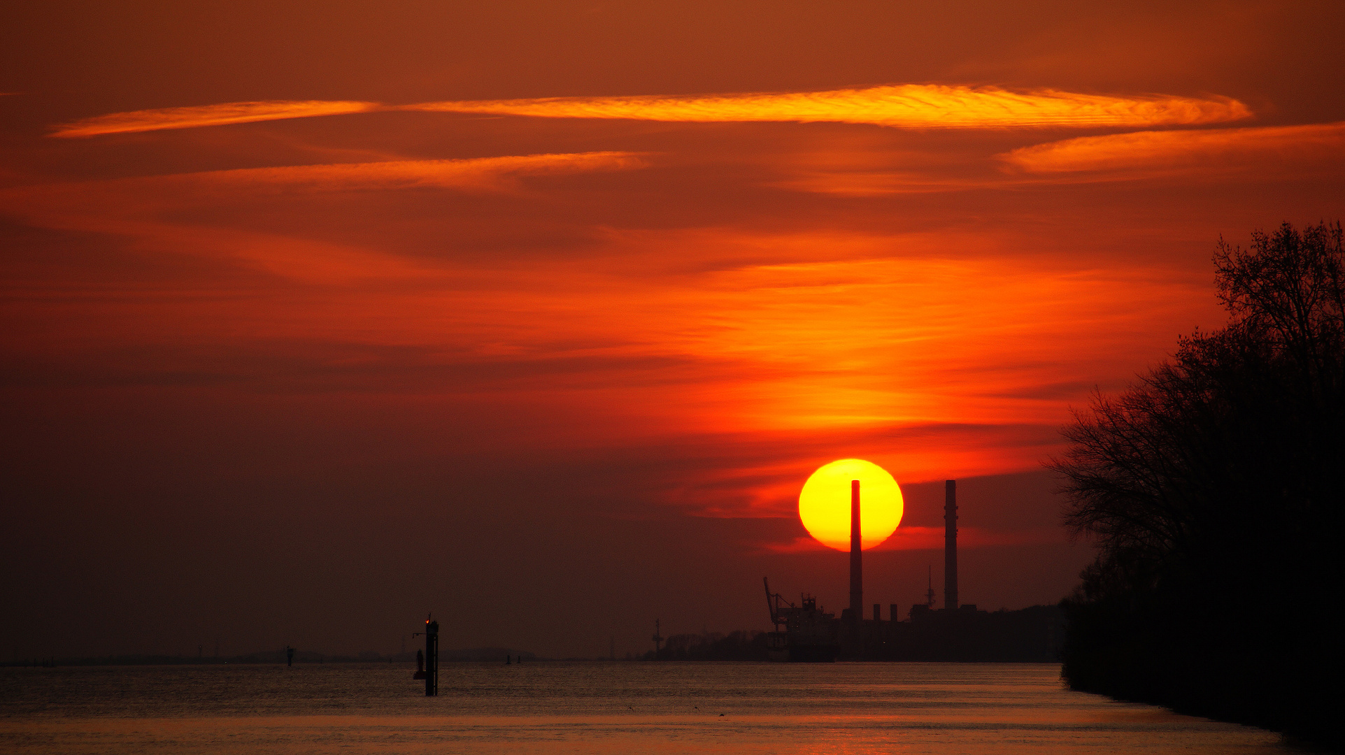 Sonnenuntergang in Teufelsbrück