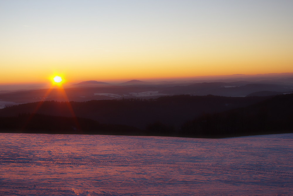 Sonnenuntergang in Thüringen