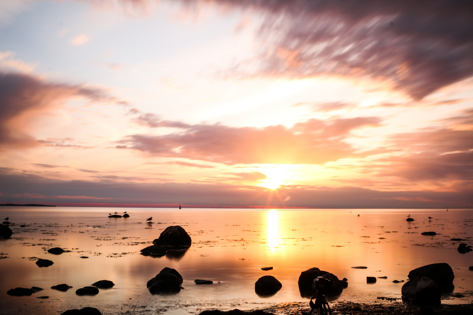 Sonnenuntergang in Timmendorf