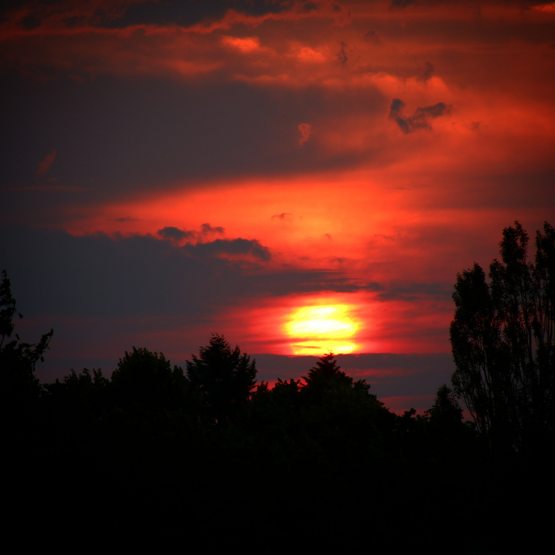 Sonnenuntergang in Tirol