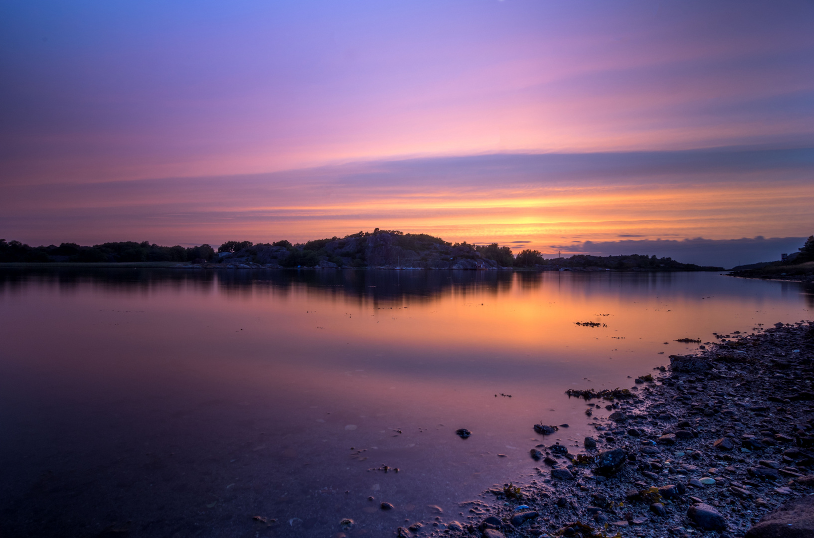 Sonnenuntergang in Tjärnö 