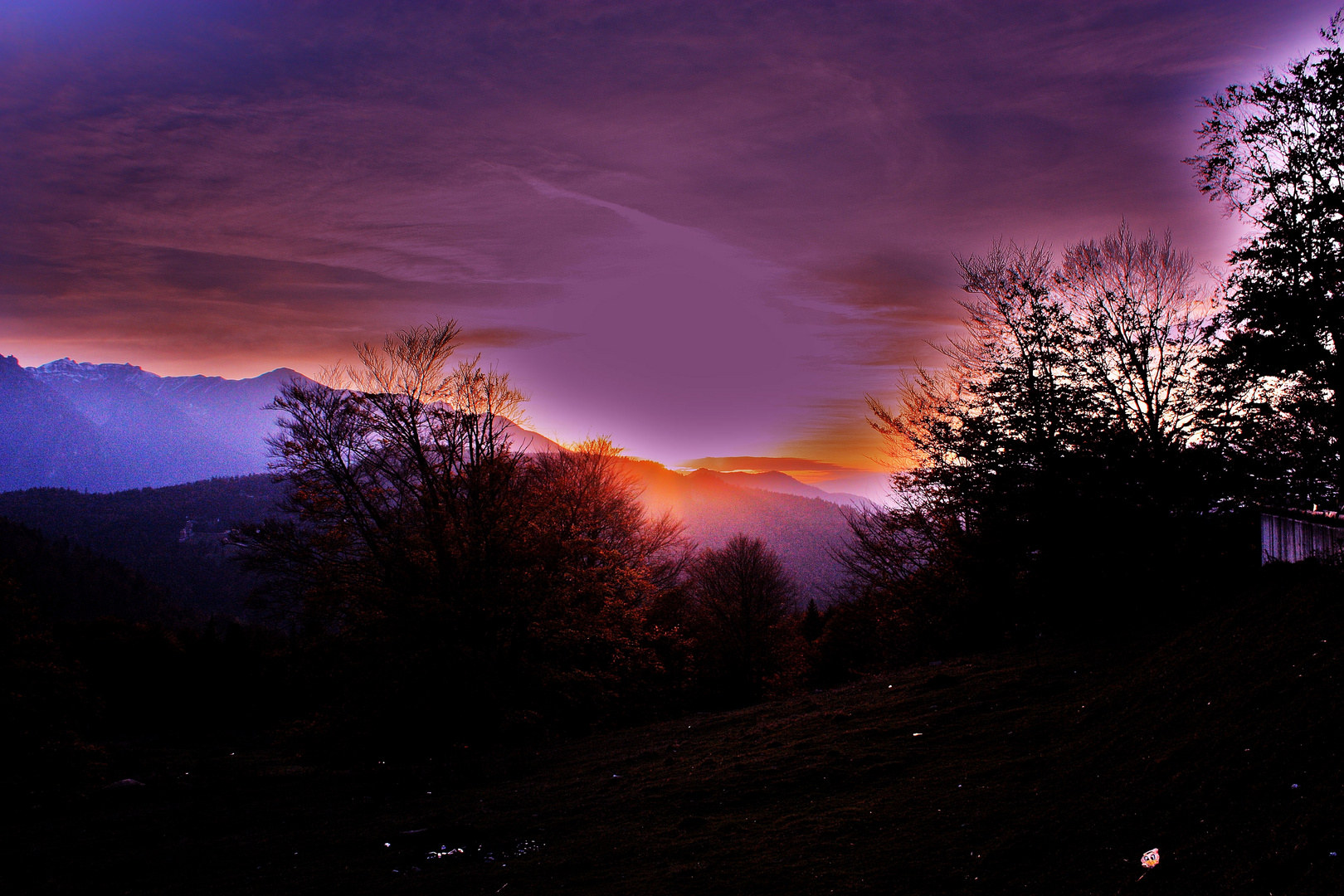 Sonnenuntergang in Transsilvanien