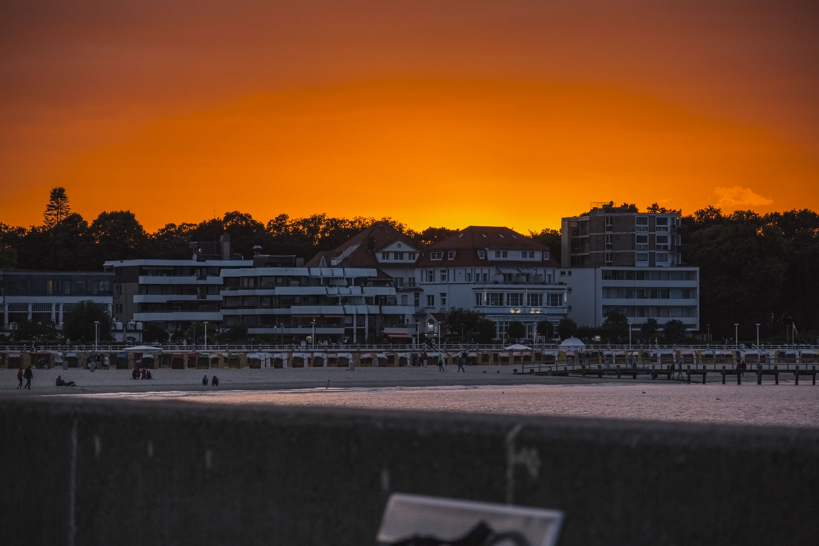 Sonnenuntergang in Travemünde.