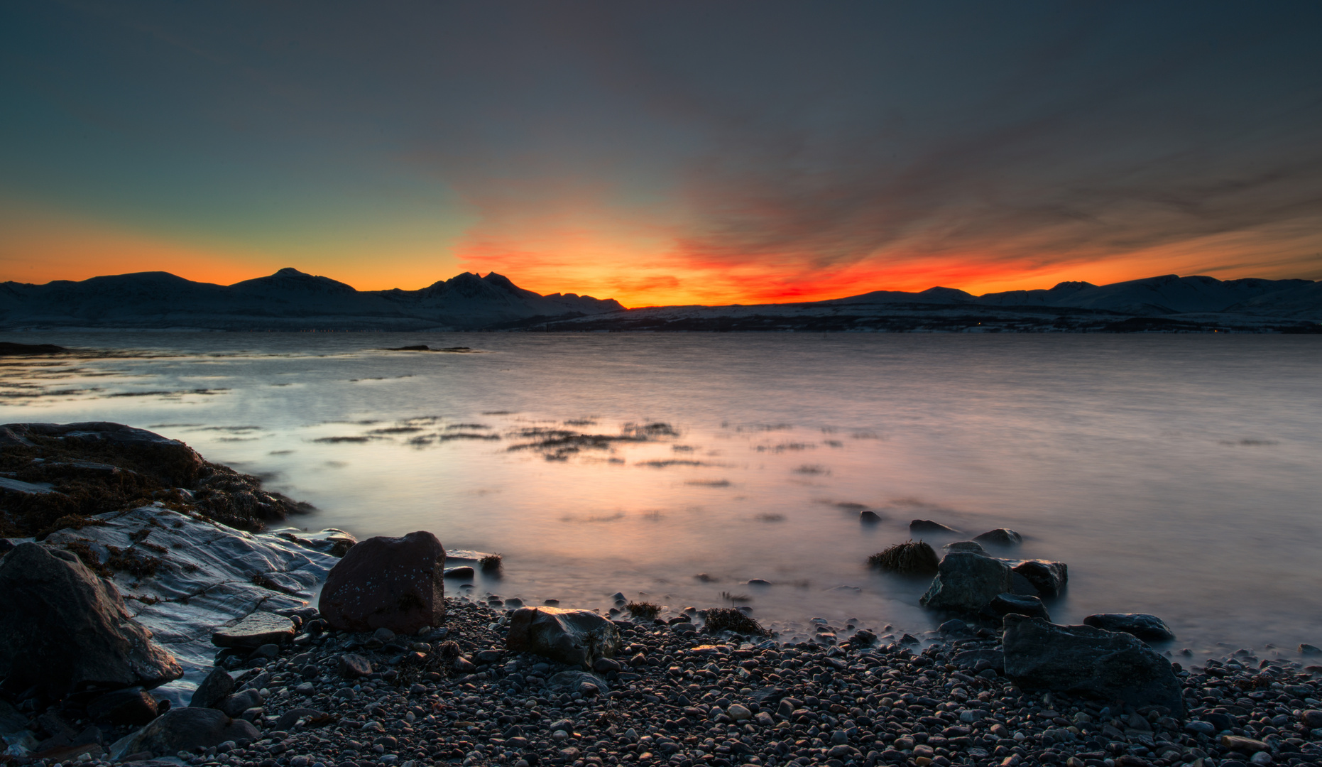 Sonnenuntergang in Tromsö (N)