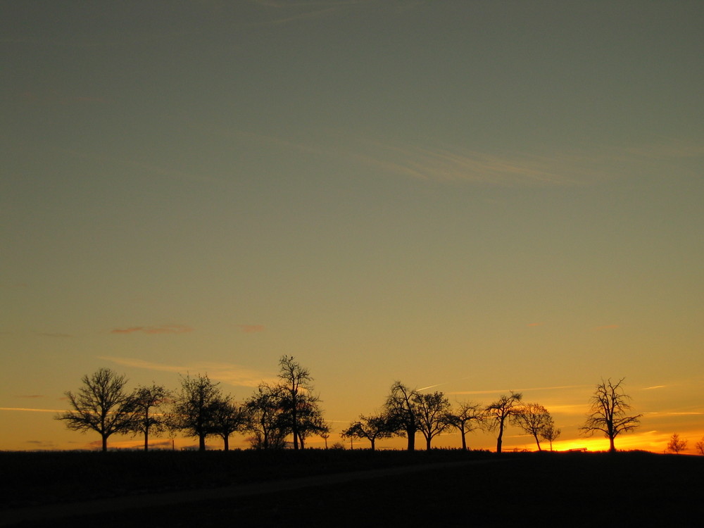 Sonnenuntergang in Tübingen