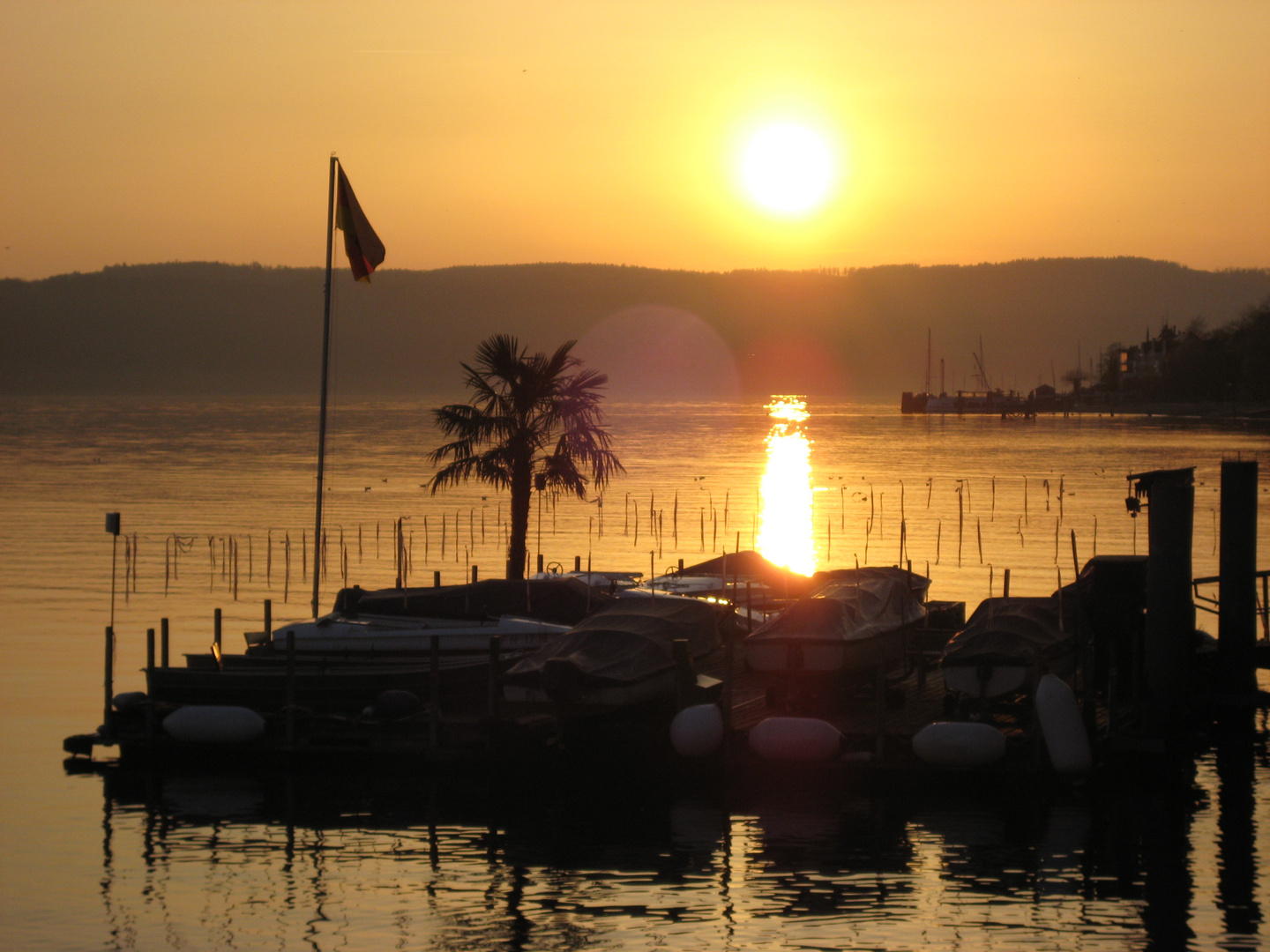 Sonnenuntergang in Überlingen am Bodensee