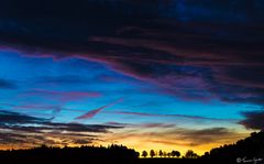 Sonnenuntergang in unserer Siedlung