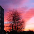 Sonnenuntergang in unserer Straße