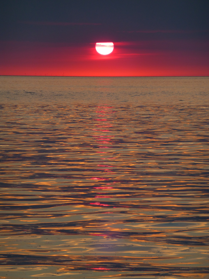 Sonnenuntergang in Untersum auf Föhr