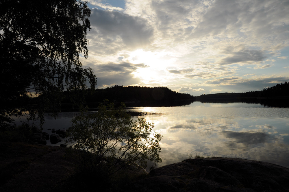 Sonnenuntergang in Vaxholm