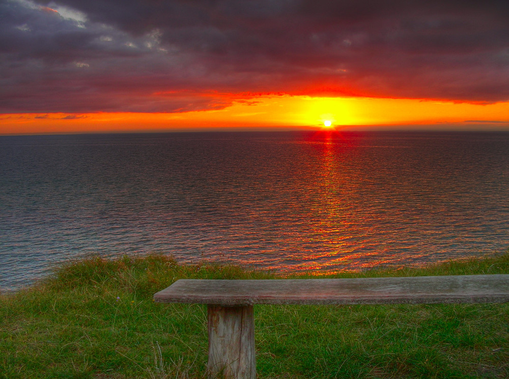 Sonnenuntergang in Vesterlokken, Samsö